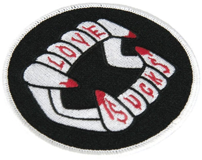 NEW Creepy Co. LOVE SUCKS Chompers Teeth Iron-On PATCH 3.5in Anti-Valentines