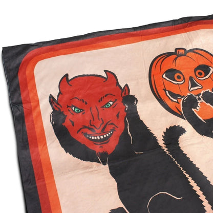 NEW Creepy Co. Beistle FEAR NO EVIL BLANKET 60x44" Halloween Spooky Cat See Hear