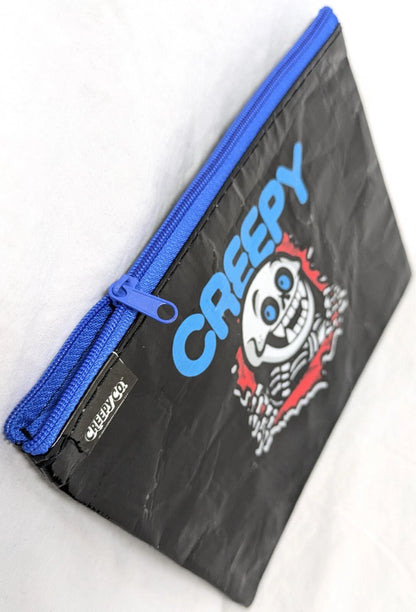 NEW Creepy Co. Creepy Boz Skeleton PENCIL POUCH CASE or MAKEUP BAG Travel Zipper