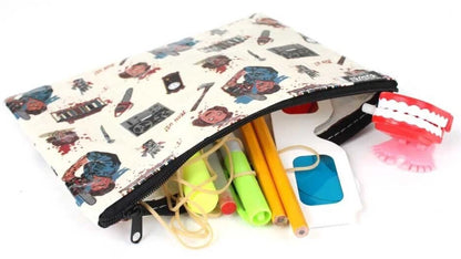 NEW Creepy Co. Evil Dead ICONS ZIPPER POUCH Makeup Bag Pencil Case Travel Zip