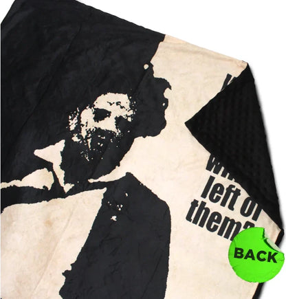 NEW Creepy Co. TEXAS CHAINSAW MASSACRE Who Will Survive Throw Blanket 40x60" Horror