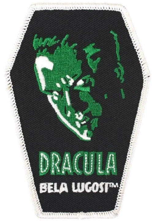 NEW Creepy Co. Bela Lugosi DRACULA COFFIN Vampire Iron-On PATCH 4in