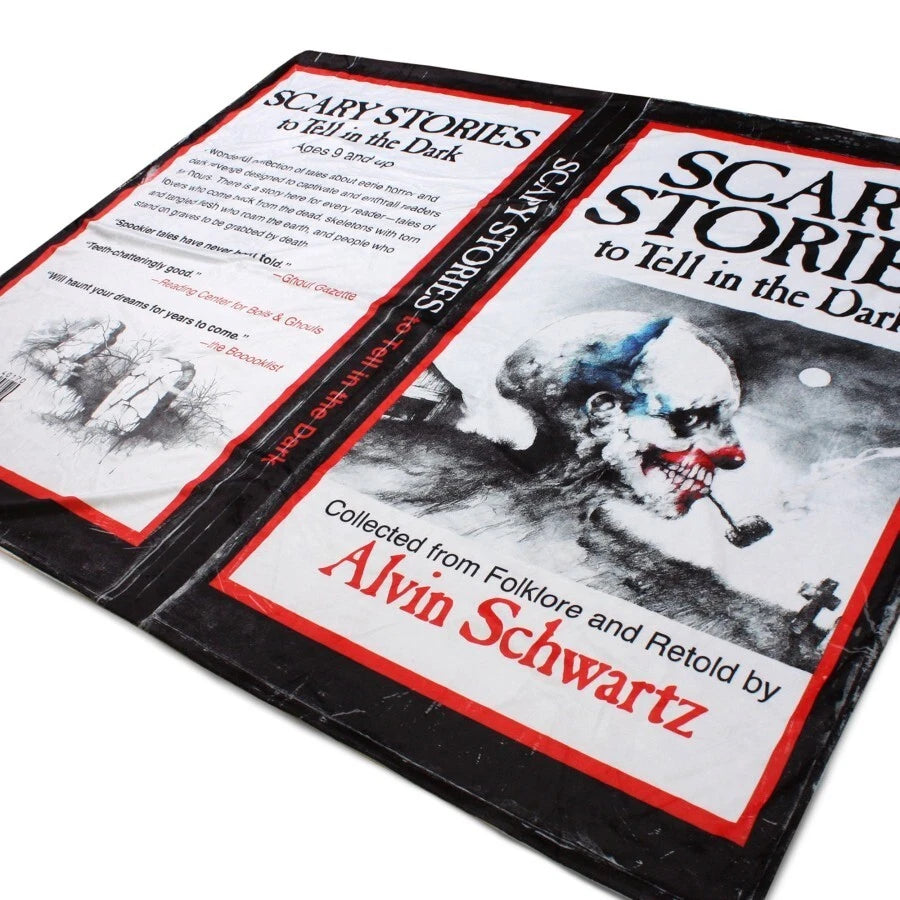 NEW Creepy Co. Scary Stories to Tell in Dark Book Blanket Throw 60x50 Horror Folklore Alvin Schwartz