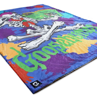 NEW Creepy Co. Goosebumps CURLY Skeleton BLANKET Throw 60x42" Horror Book 90s TV