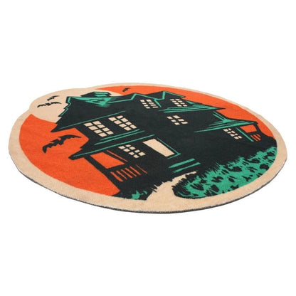 NEW Creepy Co. Beistle HAUNTED HOUSE ACCENT RUG 36x34" Spooky Halloween Ghost