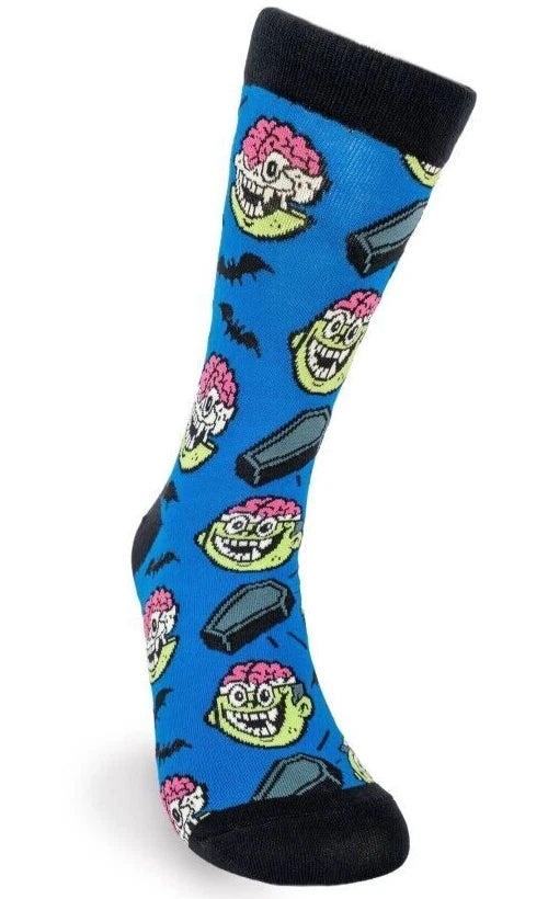 NEW Creepy Co. Mascot Bosco BOZ Bloodworth ZOMBIE BRAIN Socks Horror