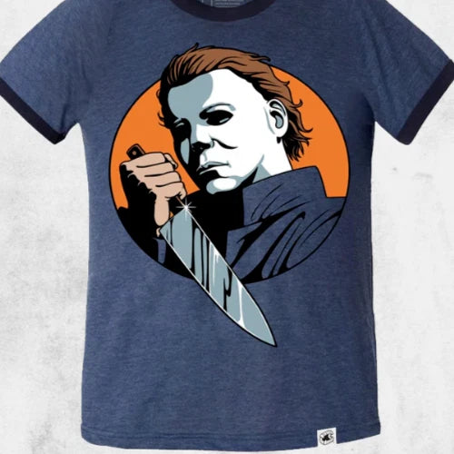 NEW Creepy Co Halloween MICHAEL MYERS ICON RINGER T-Shirt Tee XS Extra Small '78