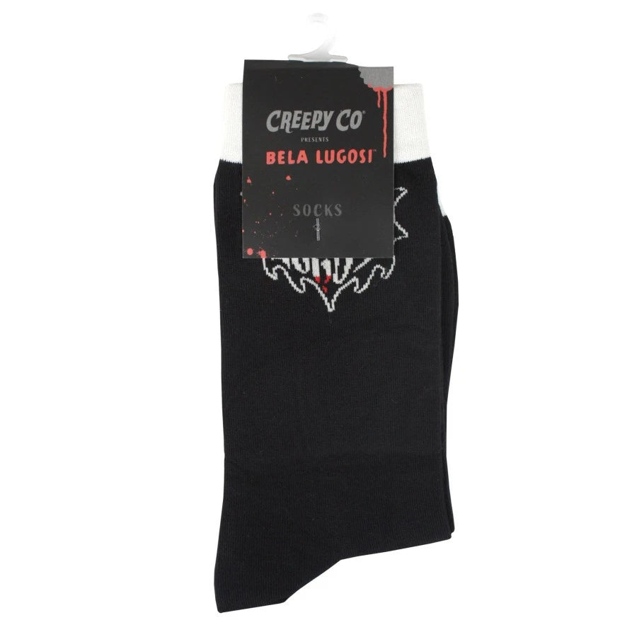 NEW Creepy Co. Company - Bela Lugosi BAT Logo SOCKS Vampire Movie Classic Horror