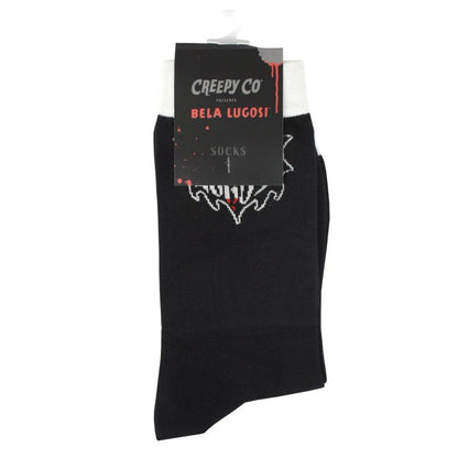 NEW Creepy Co. Company - Bela Lugosi BAT Logo SOCKS Vampire Movie Classic Horror